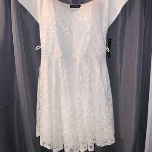 Scobe white lace dress